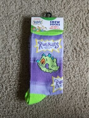 Nickelodeon Rugrats Purple & Green Crew Socks